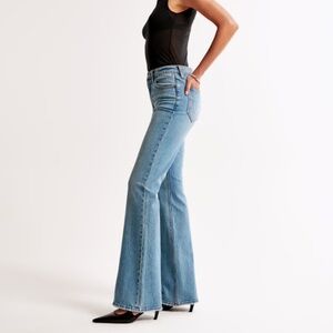Abercrombie & Fitch Light Blue High-Rise Flare Jeans